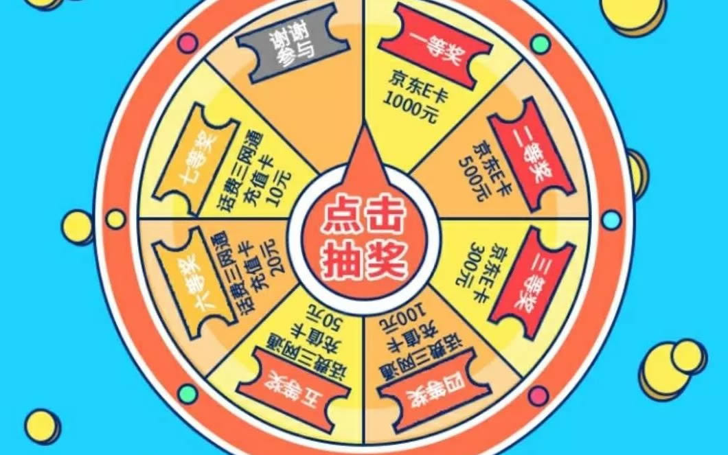 【民生】抽奖，最高1000京东E卡，最低也有10块话费！